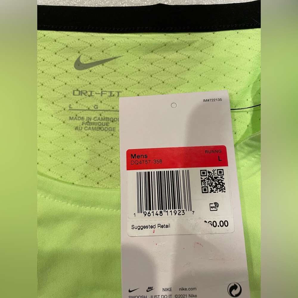 DQ4757-358 Nike Men's Fall Dri-FIT Run Dvn Rise 365 Short Sleeve Top L & XL $60 - Picture 9 of 13